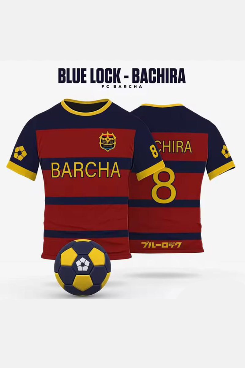 Bordo Lacivert  Anime Blue Lock 8 Bachira Forma Unisex T-shirt