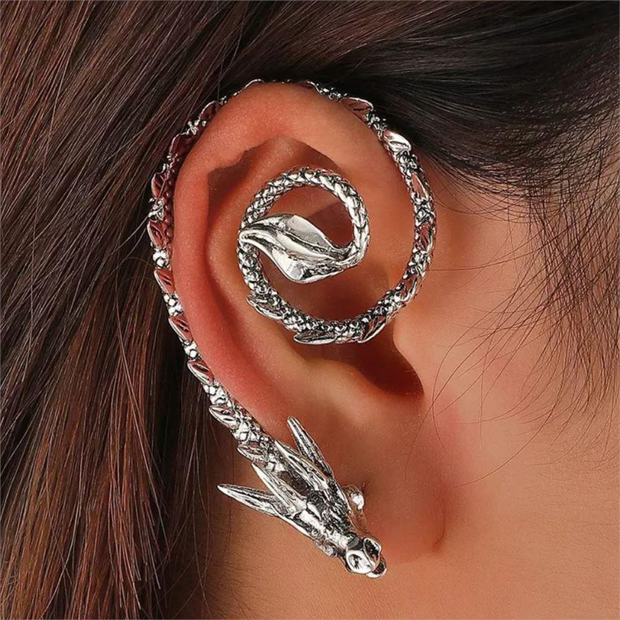 Chinese Dragon Sağ Kulak Sarmal Küpe