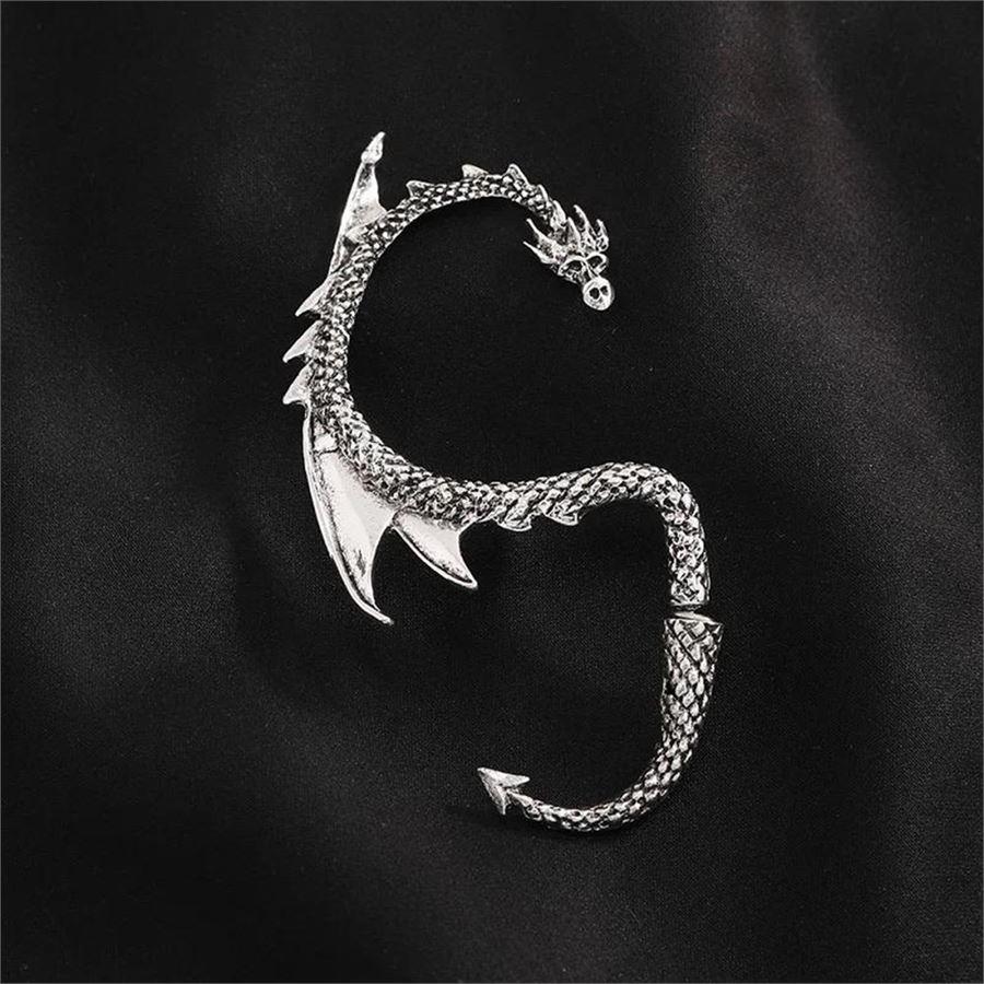 Chinese Dragon Sarmal Sol Kulak Küpe
