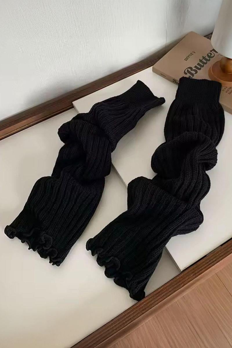 Düz Siyah Kışlık Tozluk