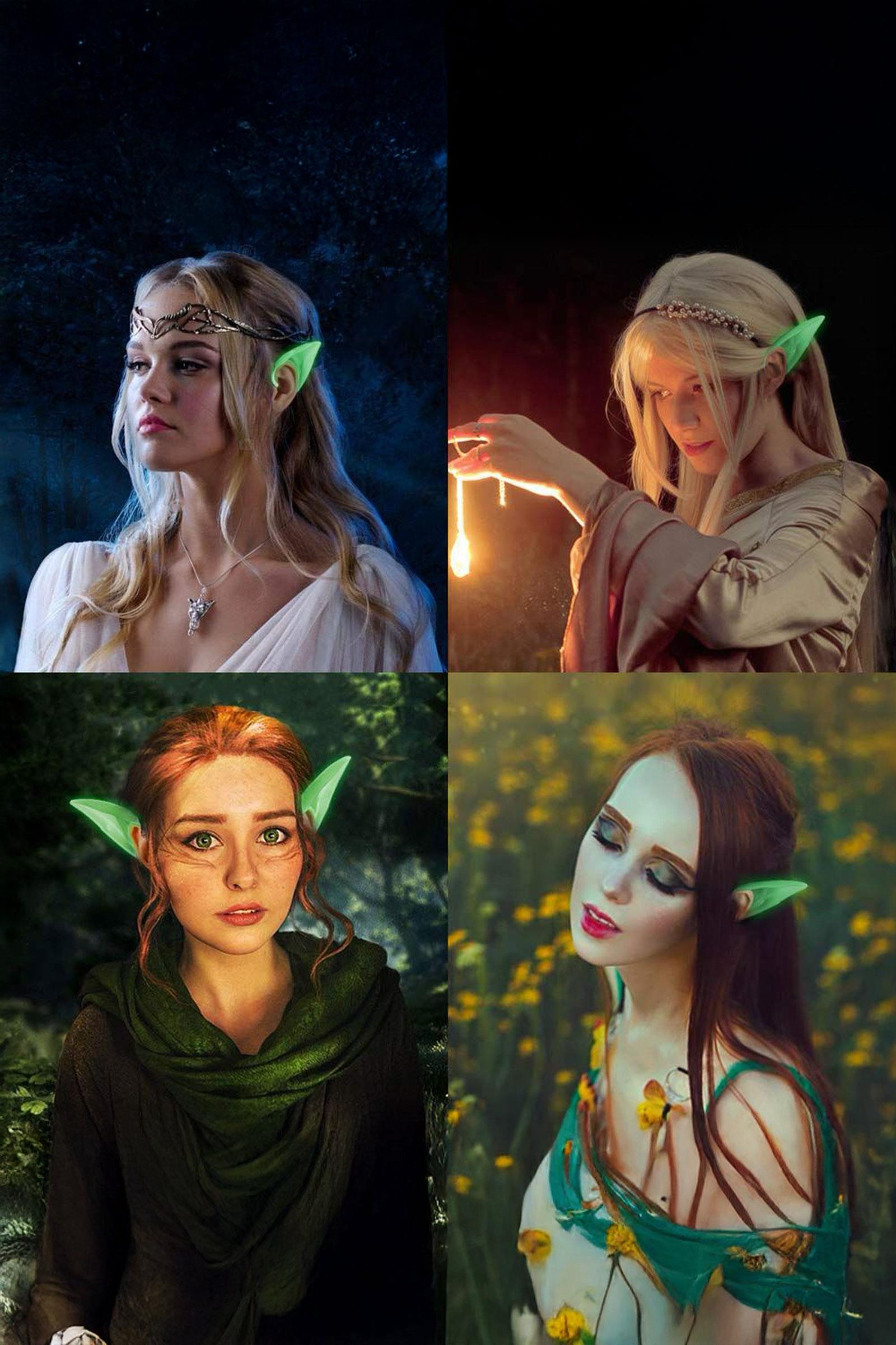Fosforlu Parlayan Elf Cosplay Kulakları