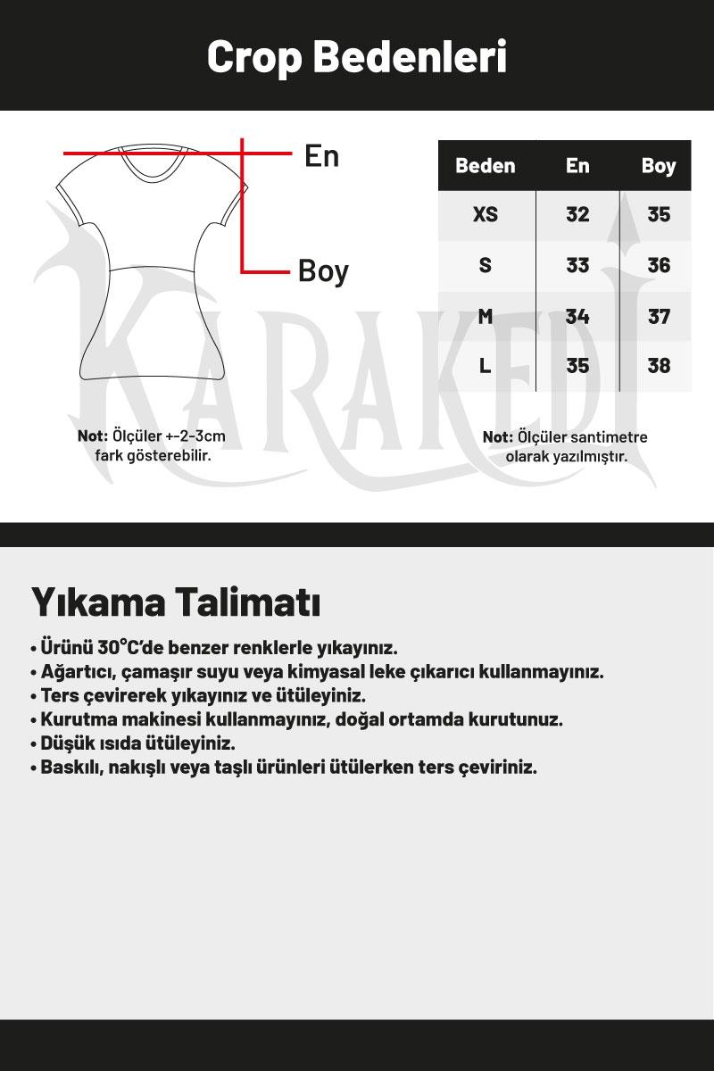 Füme Partie Monsters Y2K Uzun Kollu Crop 