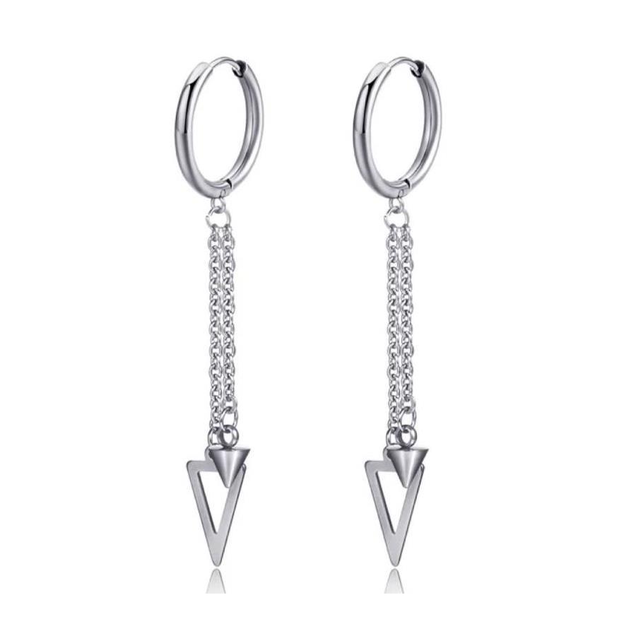 K-Pop Spike Üçgenli Tek Küpe