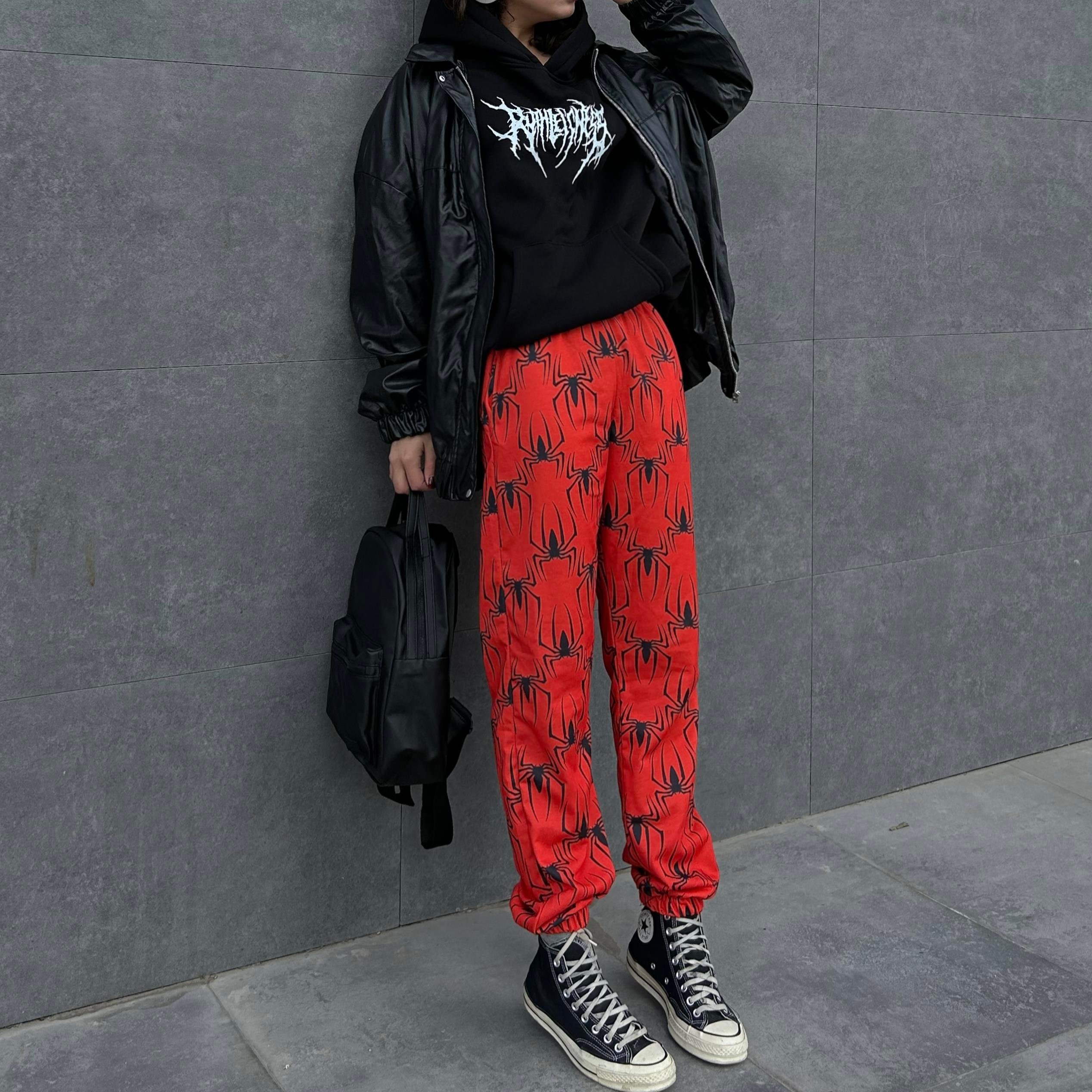 Kırmızı Spider Vectorel Erkek Eşofman