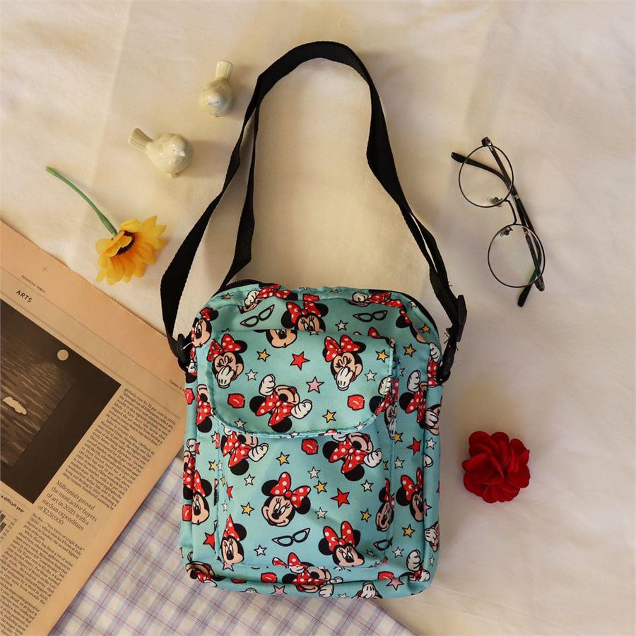 Mavi Minnie Mouse Face Kolaj Çapraz Çanta