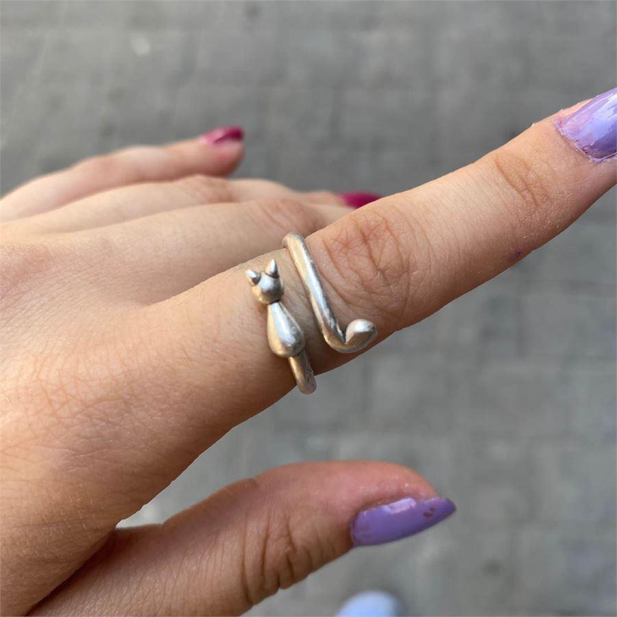 Minimal Kedi Yüzük