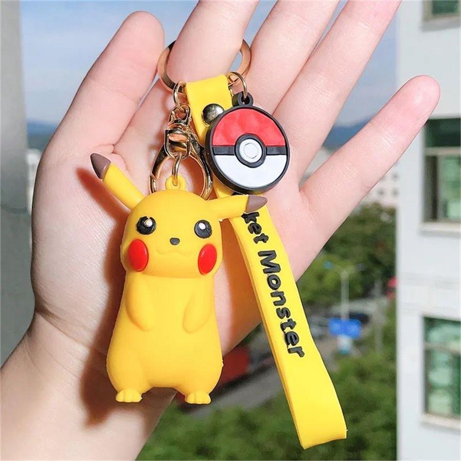 Sarı Anime Pokemon Pikachu Silikon Anahtarlık