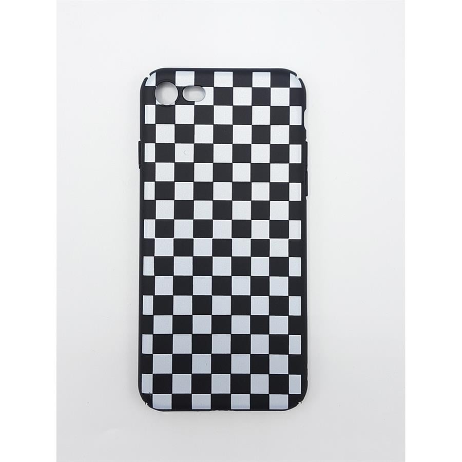 Siyah Beyaz Damalı İphone Telefon Kılıfı