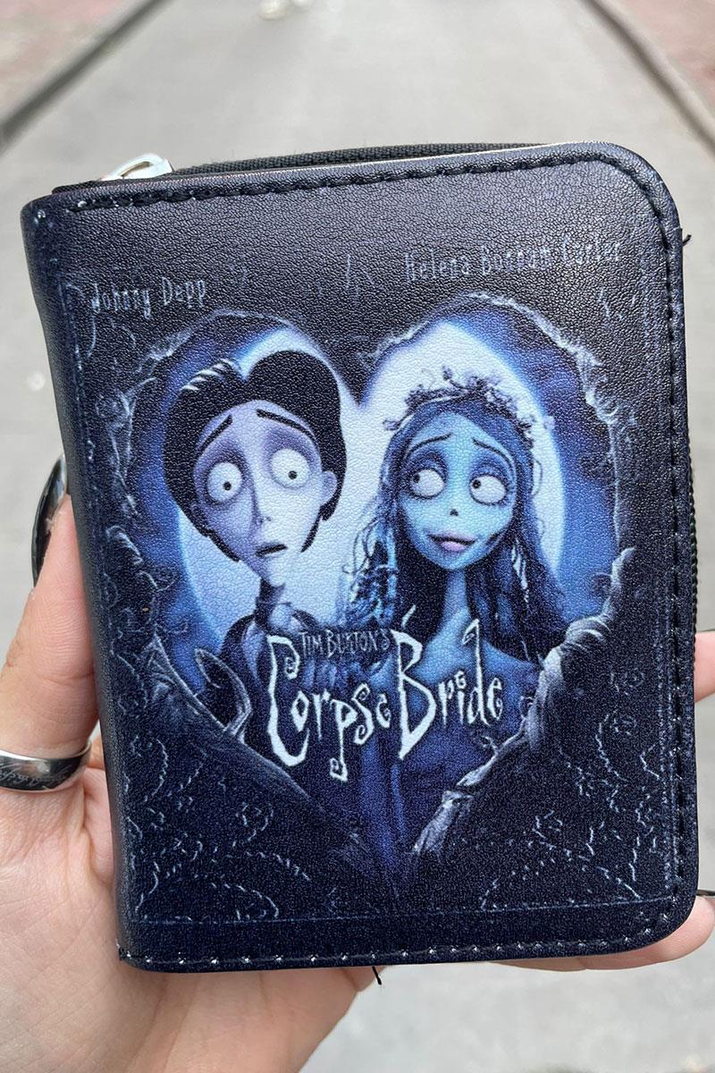 Siyah Corpse Bride(Ölü Gelin) Victor ve Emily Kısa Cüzdan