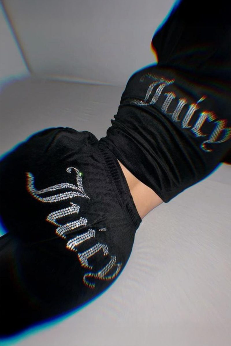 Siyah Juicy Kadife Pijama Takımı