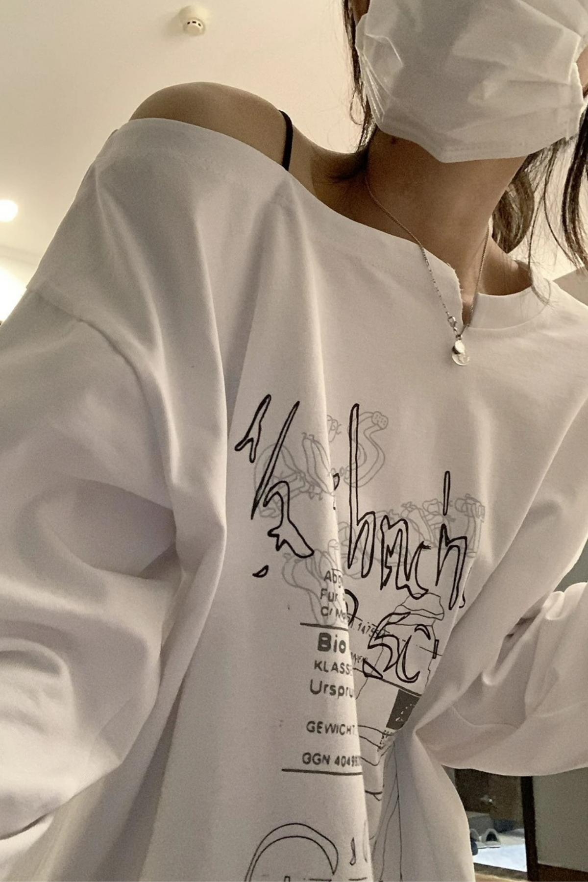 Yeni Beyaz Hahnch 350 Uzun Kollu İnce Sweatshirt