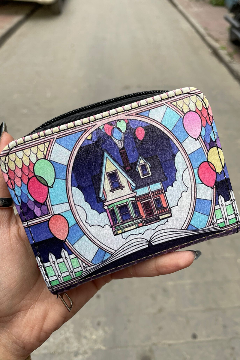 Yukarı Bak Vitray Art Kısa Cüzdan
