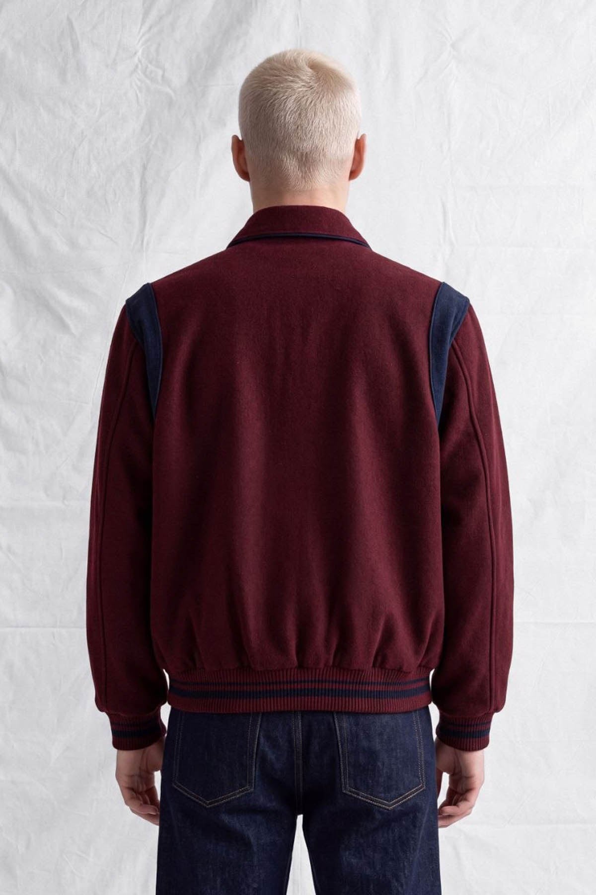 erkek-Erkek Megane Oversize Kaşe Mont Bordo-