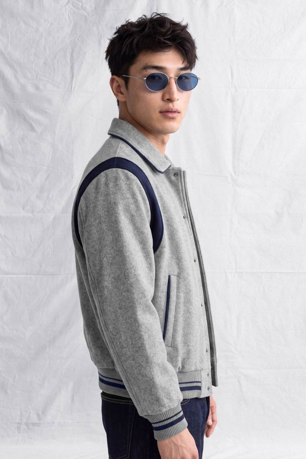 erkek-Erkek Megane Oversize Kaşe Mont Gri-