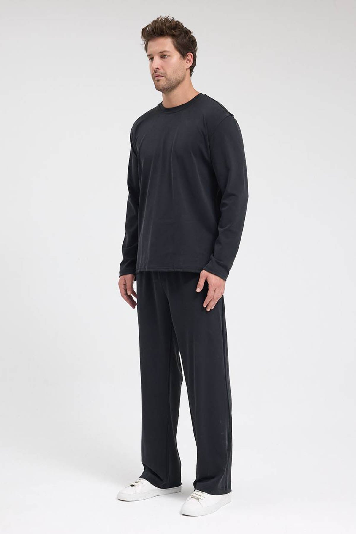 erkek-Erkek Roma&Monada  Oversize Oysho Kumaş Takım Siyah-