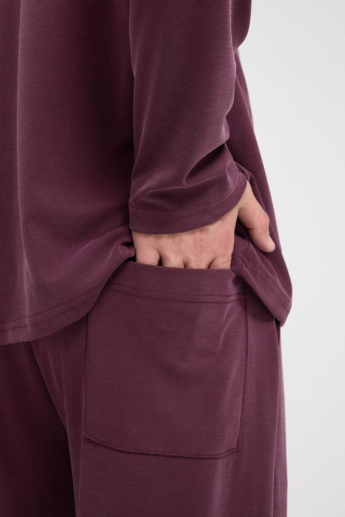 erkek-Erkek Roma&Monada  Oversize Oysho Kumaş Takım Bordo-