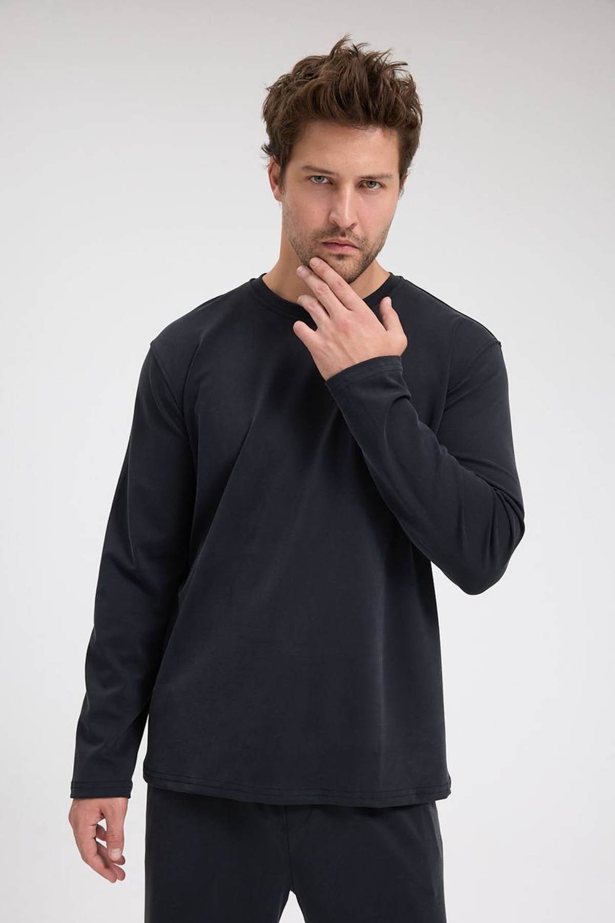 erkek-Erkek Roma&Monada  Oversize Oysho Kumaş Takım Siyah-