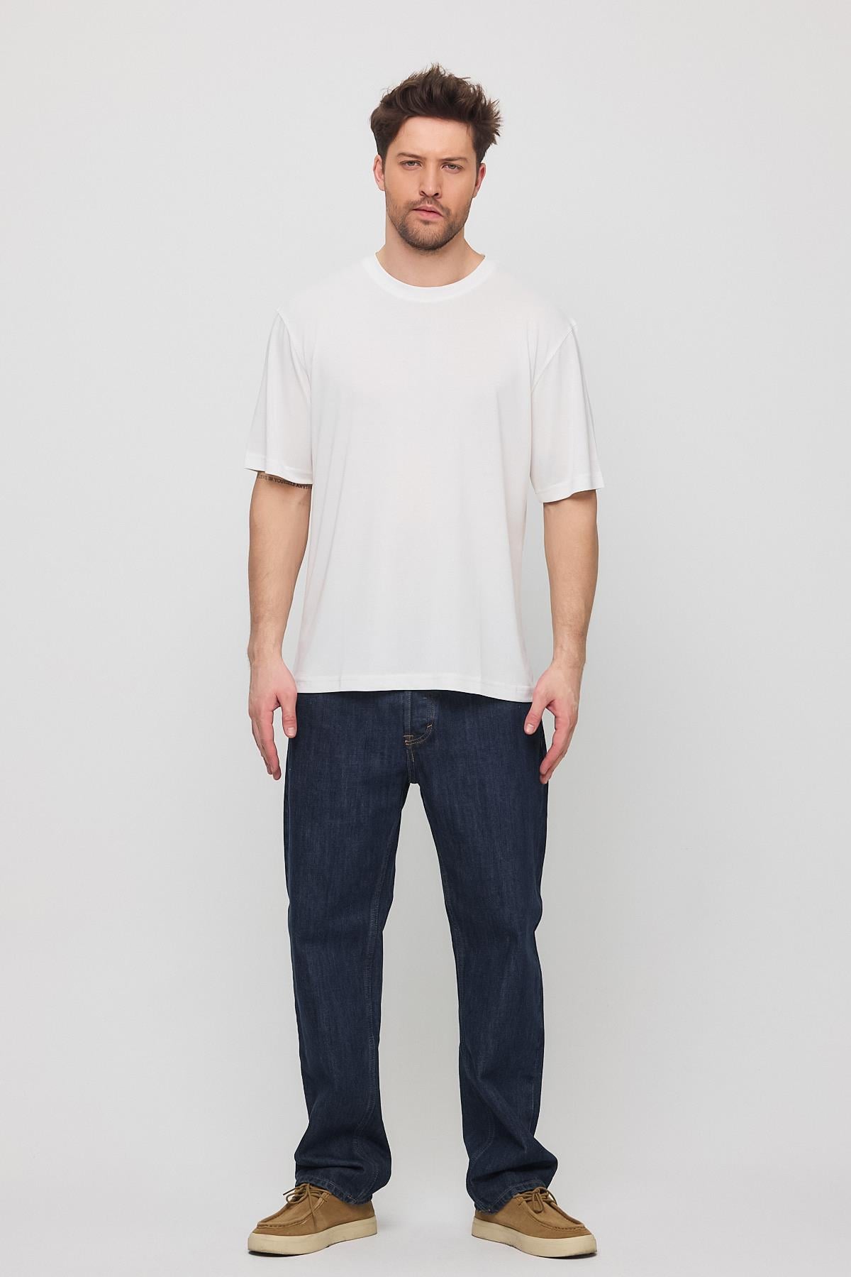 Gilina Basic Modal Tshirt Beyaz