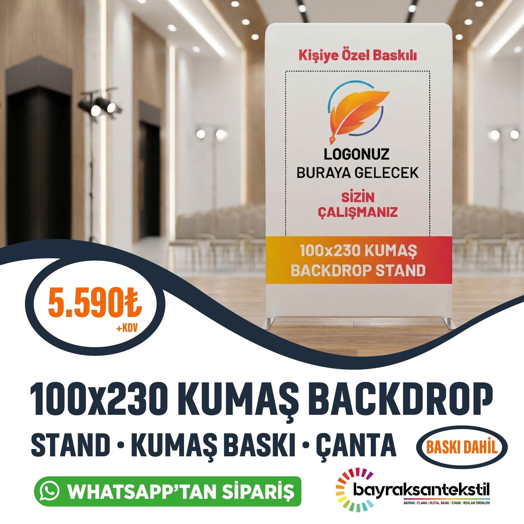 100x230 Cm Kumaş Backdrop Stand