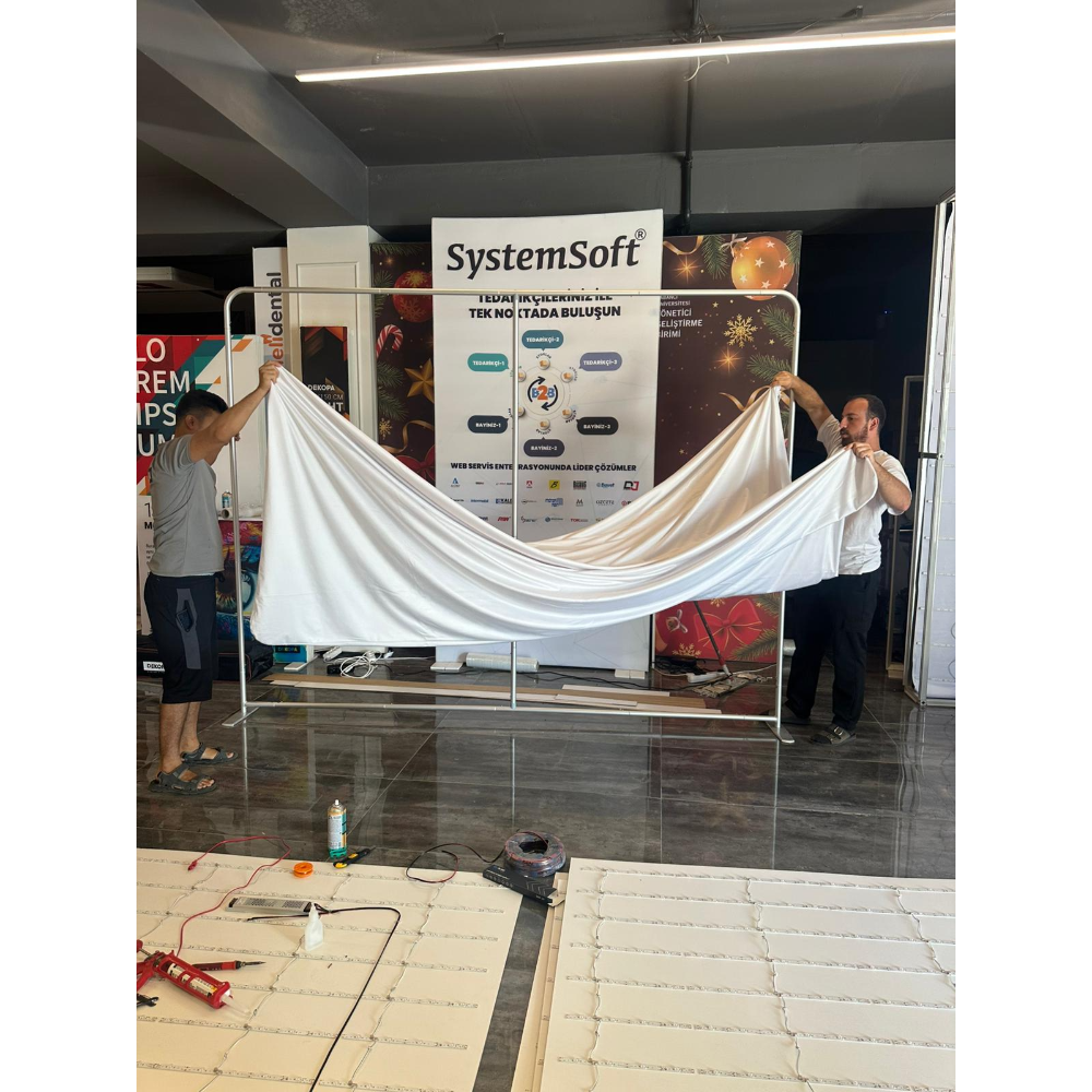 100x230 Düz Kumaş Stand