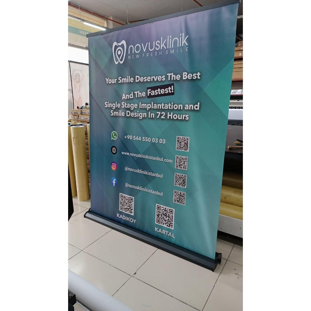 150×200 Cm Lüx Rollup Banner Pro Devrilmez Large Model