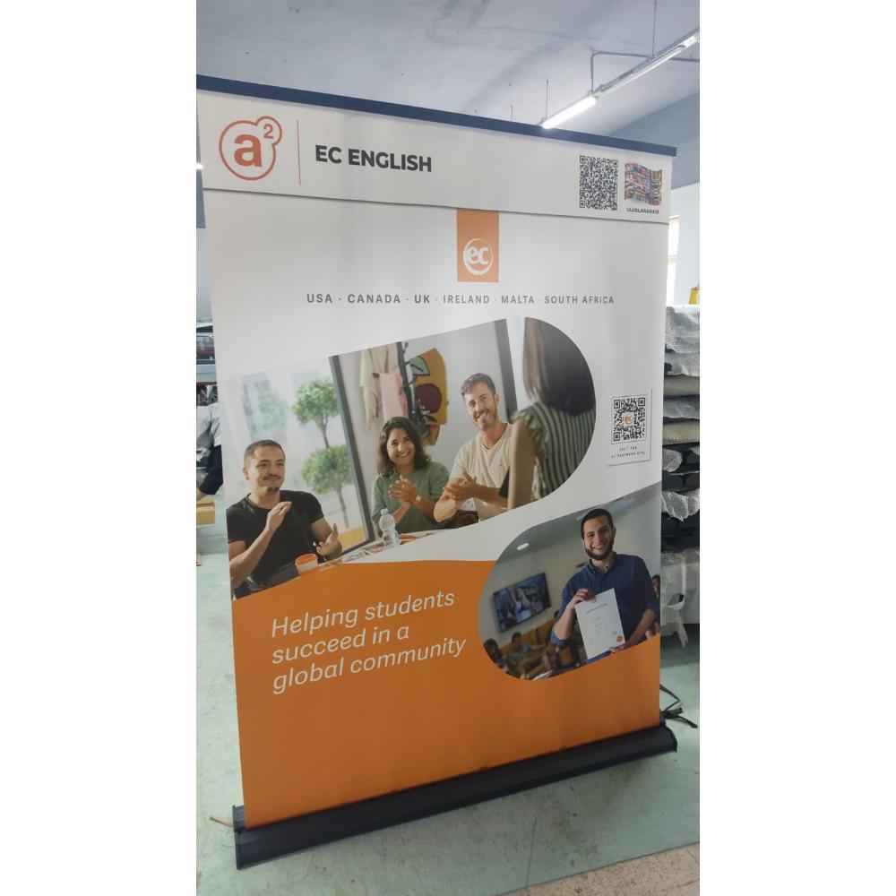 150×200 Cm Lüx Rollup Banner Pro Devrilmez Large Model