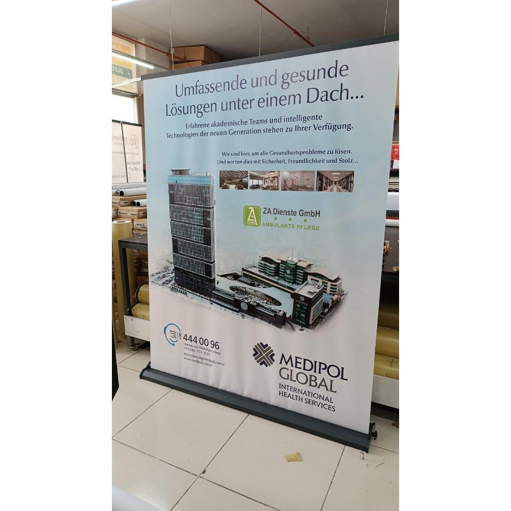 150×200 Cm Lüx Rollup Banner Pro Devrilmez Large Model