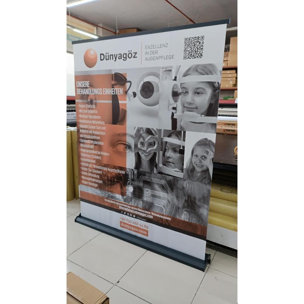 150×200 Cm Lüx Rollup Banner Pro Devrilmez Large Model