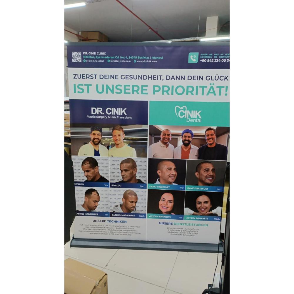 150×200 Cm Lüx Rollup Banner Pro Devrilmez Large Model