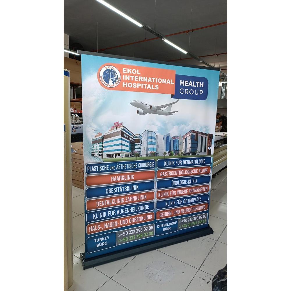 150×200 Cm Lüx Rollup Banner Pro Devrilmez Large Model