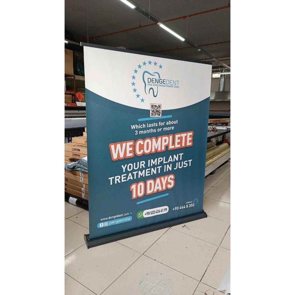 150×200 Cm Lüx Rollup Banner Pro Devrilmez Large Model