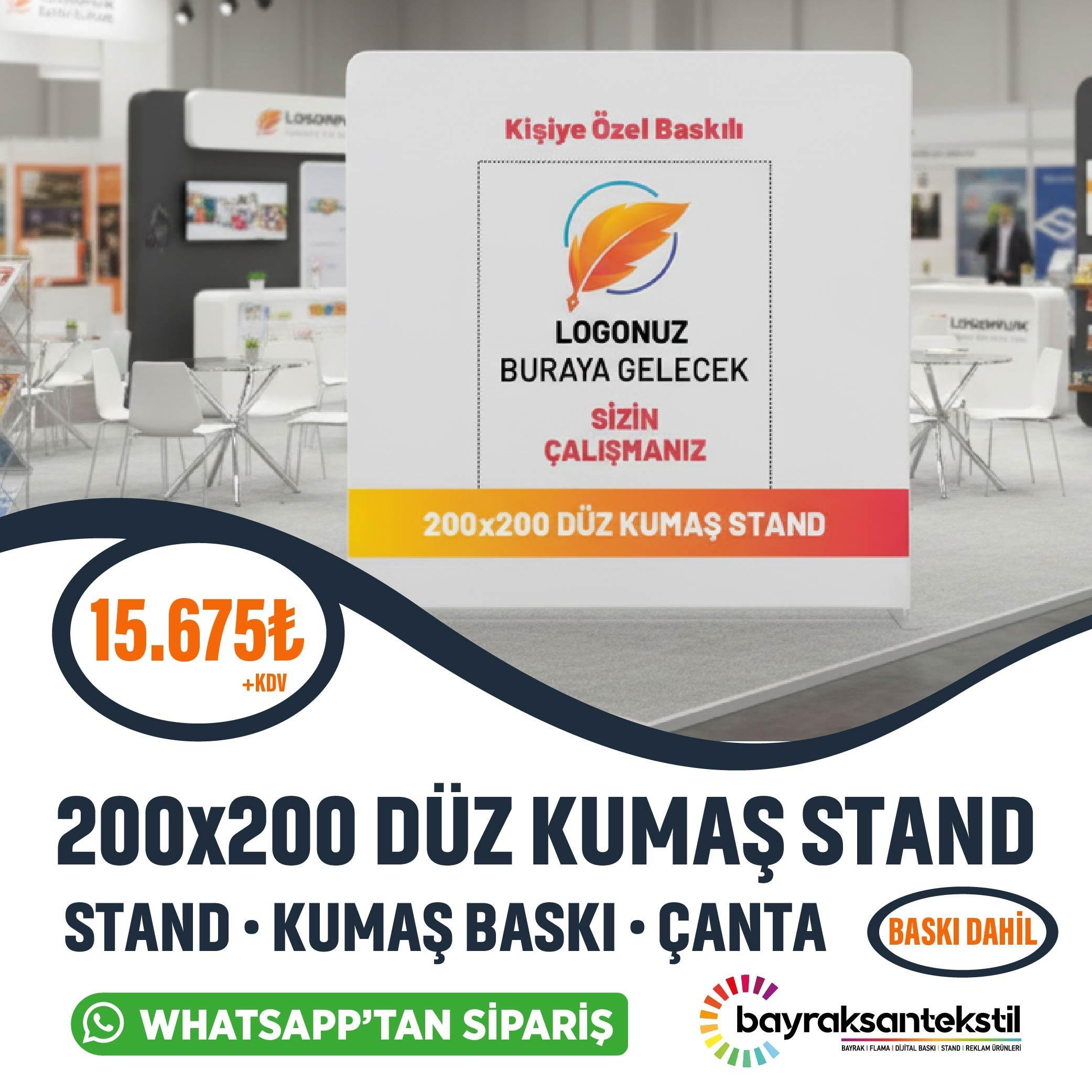 200x200 Düz Kumaş Stand