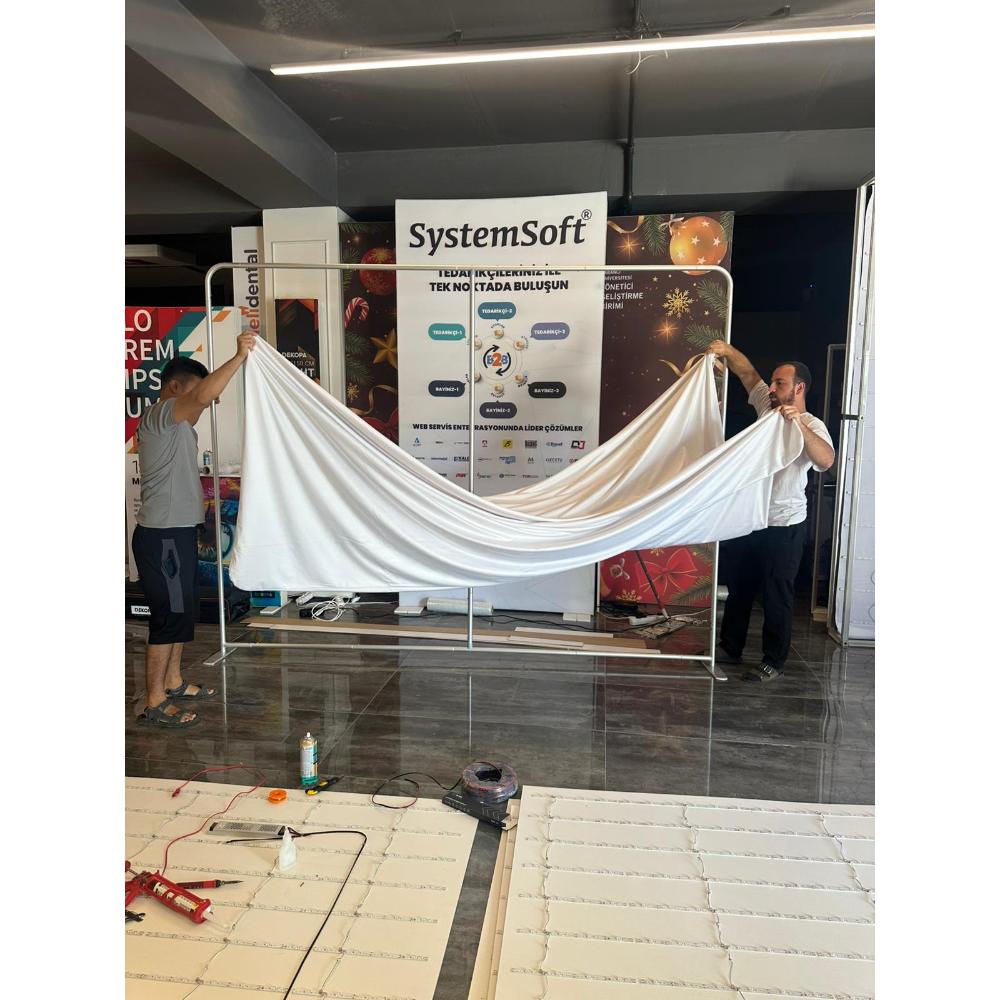 200x225 Düz Kumaş Stand