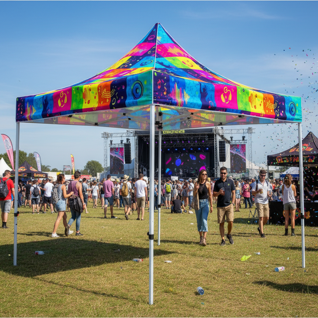 2x2 Baskılı Gazebo Çadır