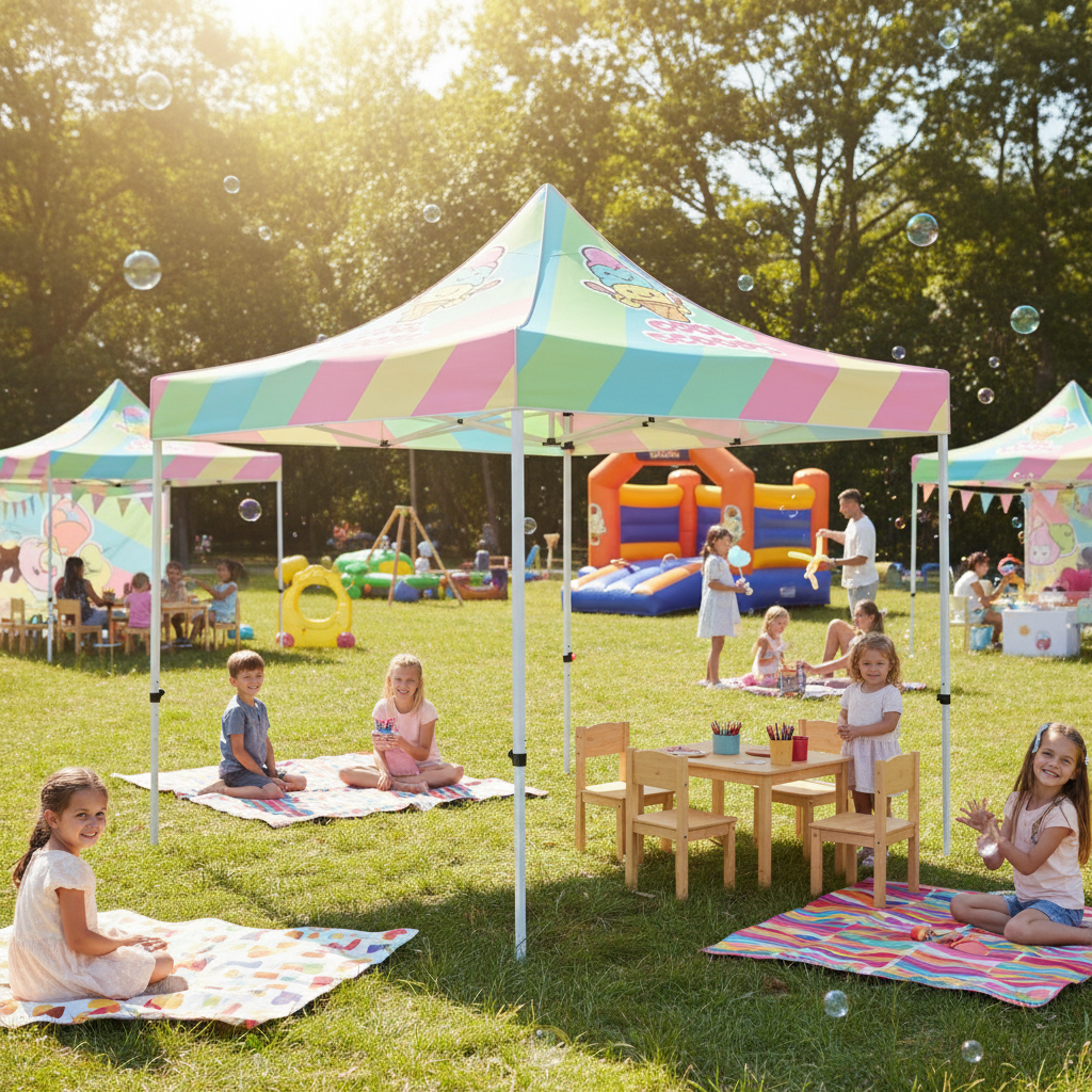 2x2 Baskılı Gazebo Çadır