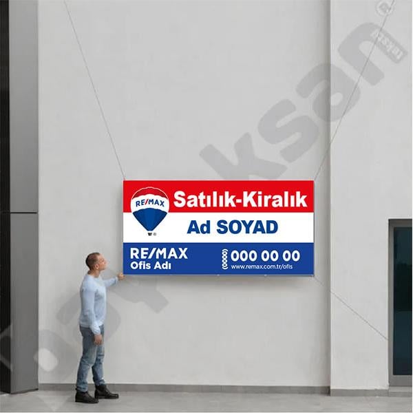 300x100 Cm Emlak Afişi