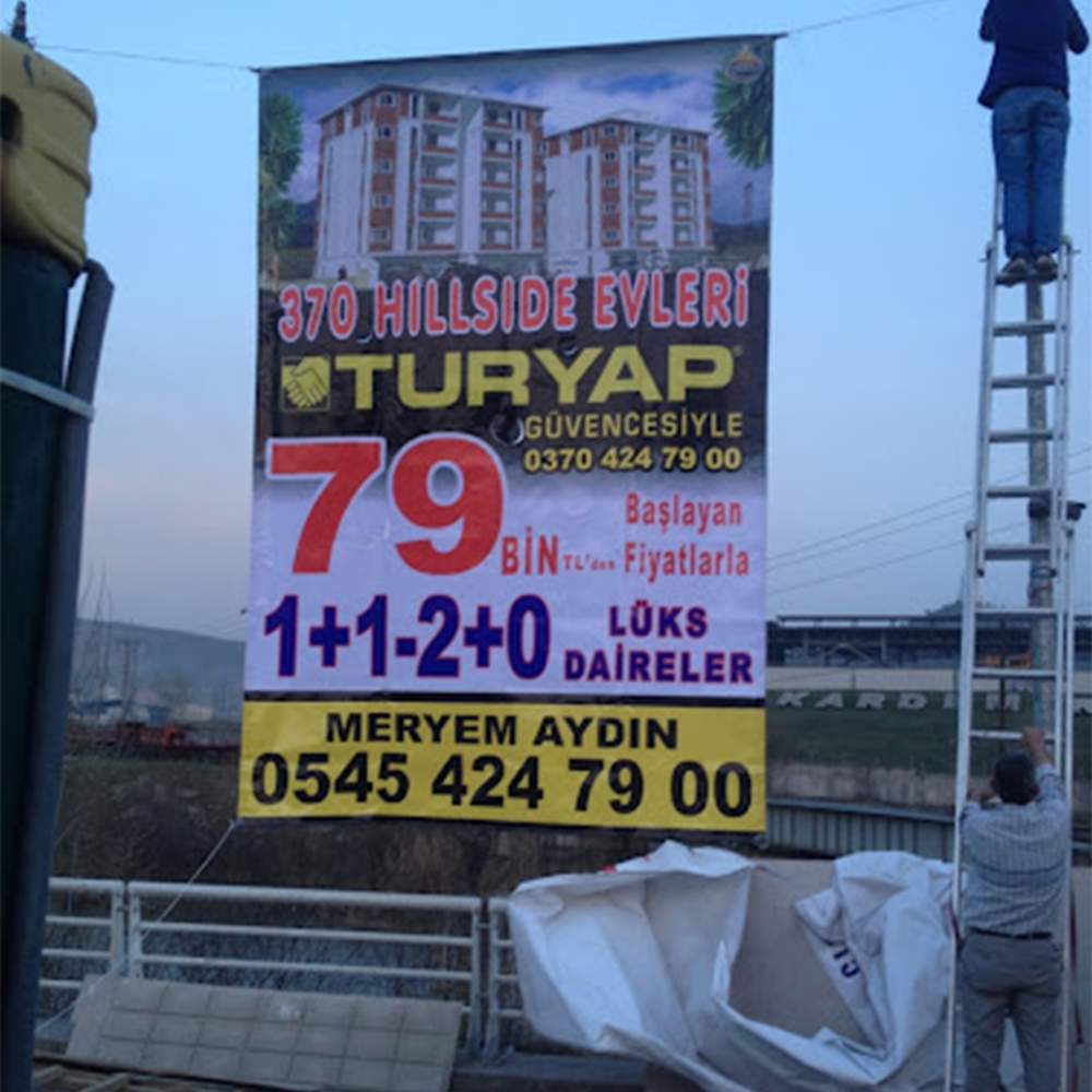 300x100 Cm Emlak Afişi