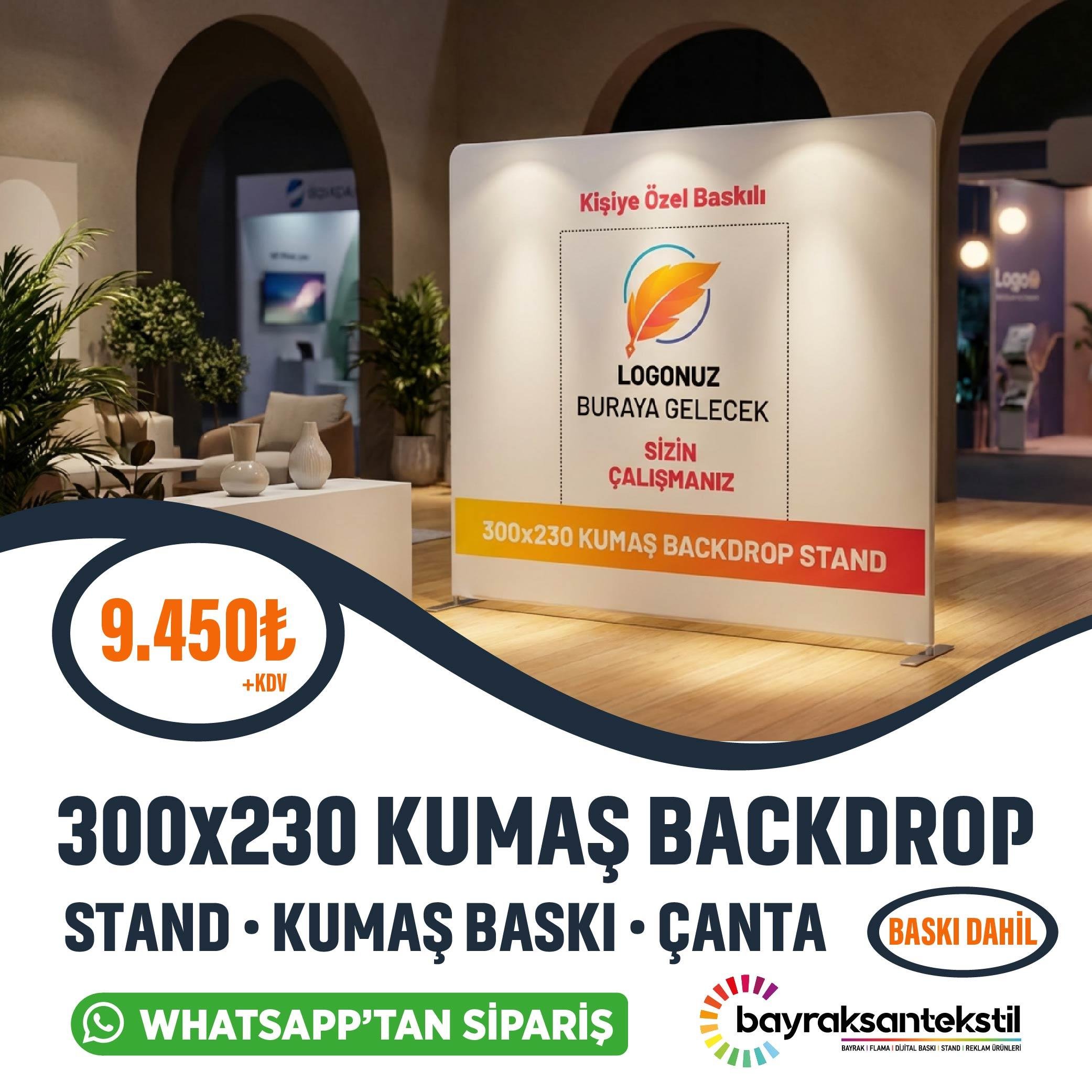 300x230 CM Kumaş Backdrop Stand