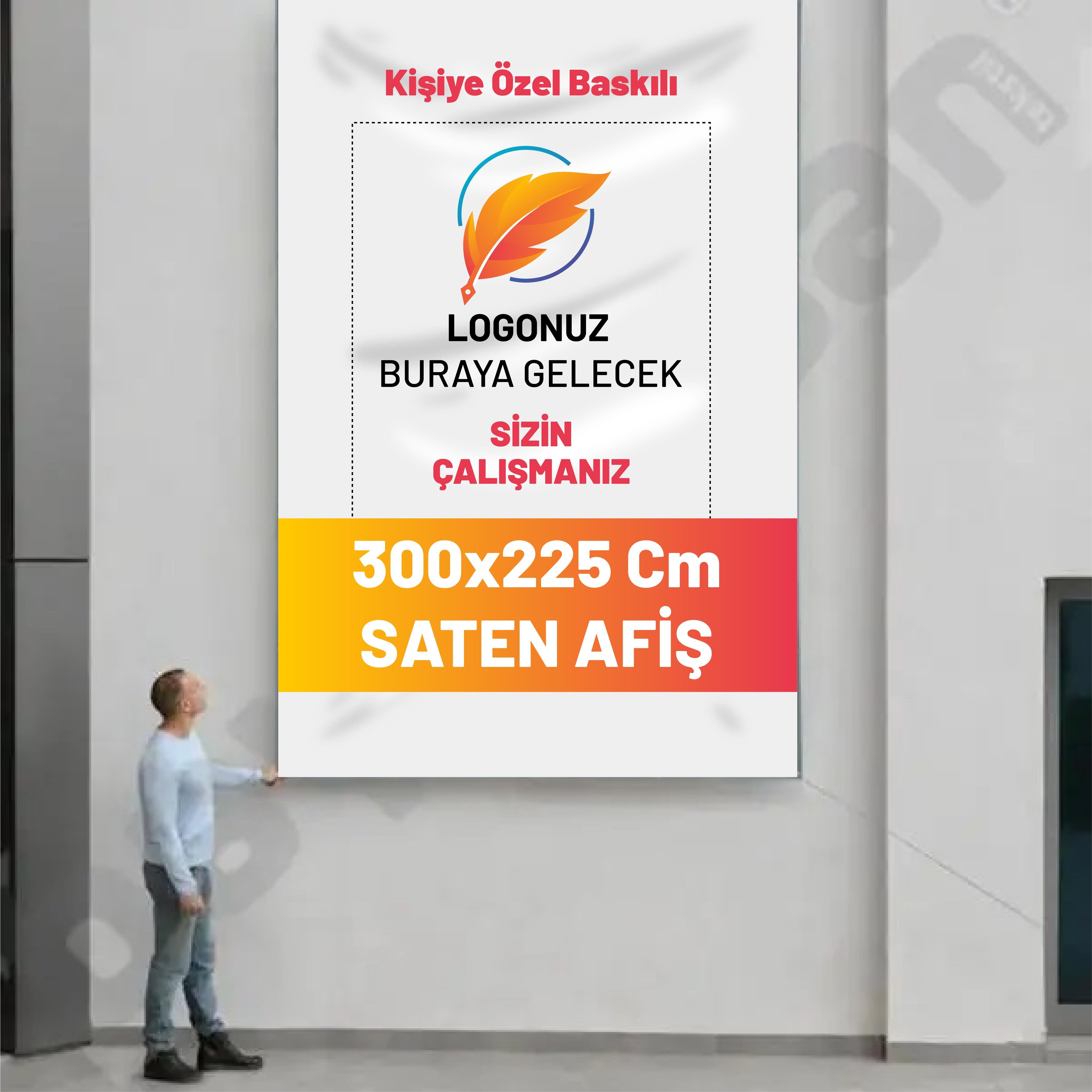 300x500 Cm Saten Afiş