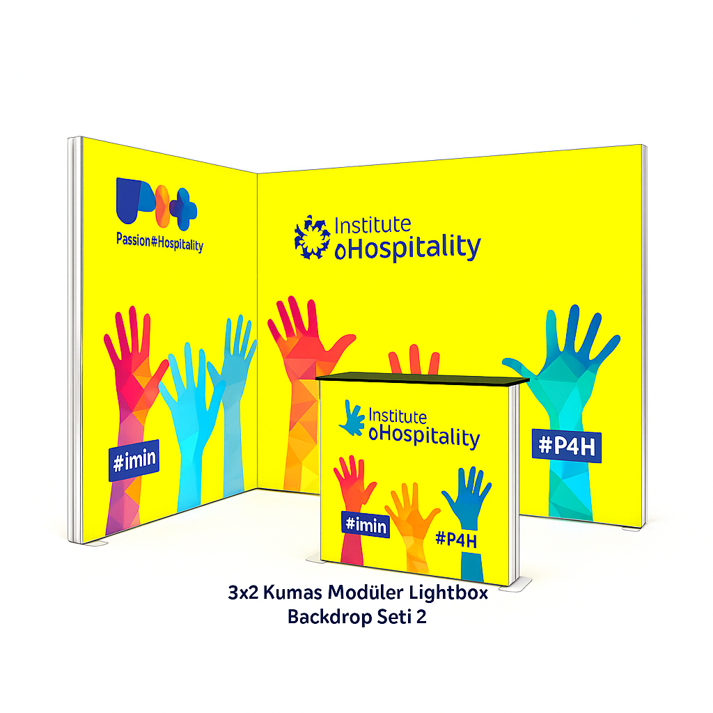 3x2 Kumaş Modüler Lightbox Backdrop Seti