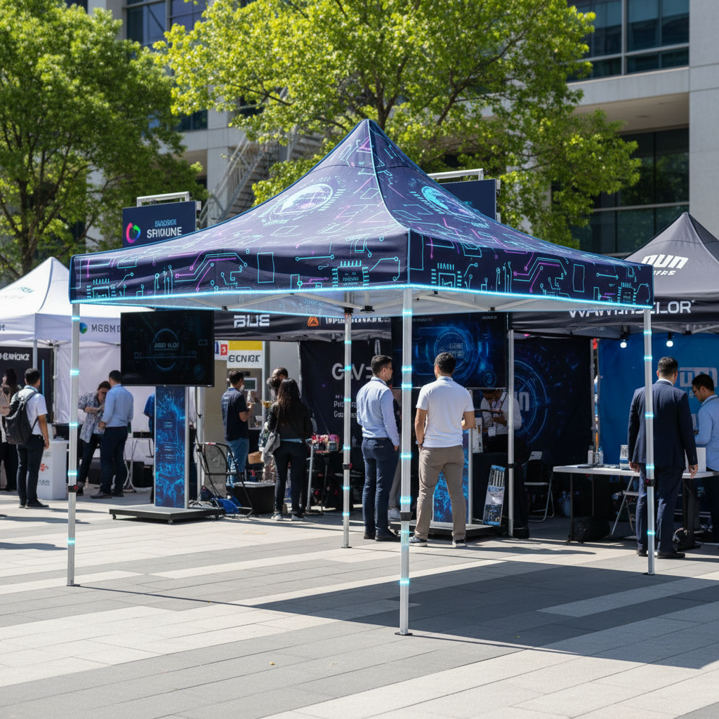 3x3 Baskılı Gazebo Çadır