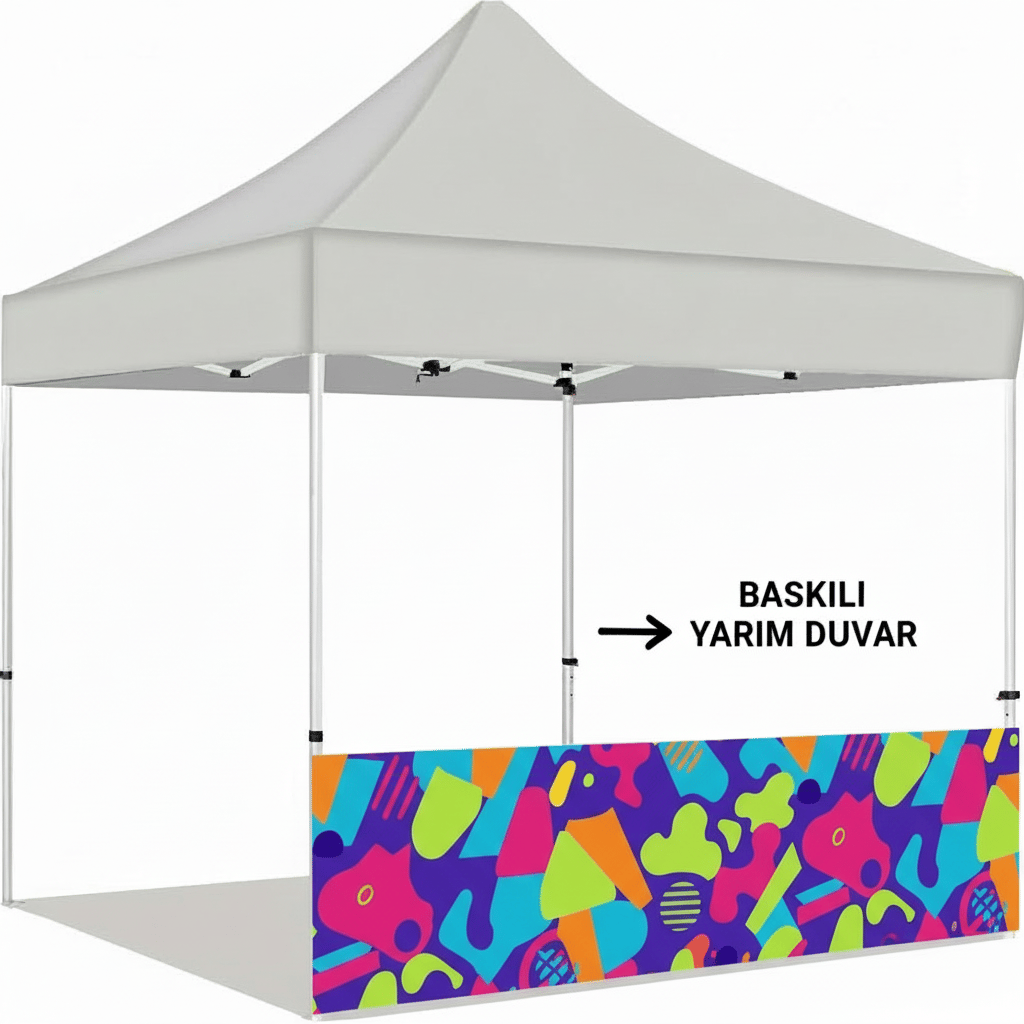 3x4.5 Gazebo Çadır Yarım Baskı
