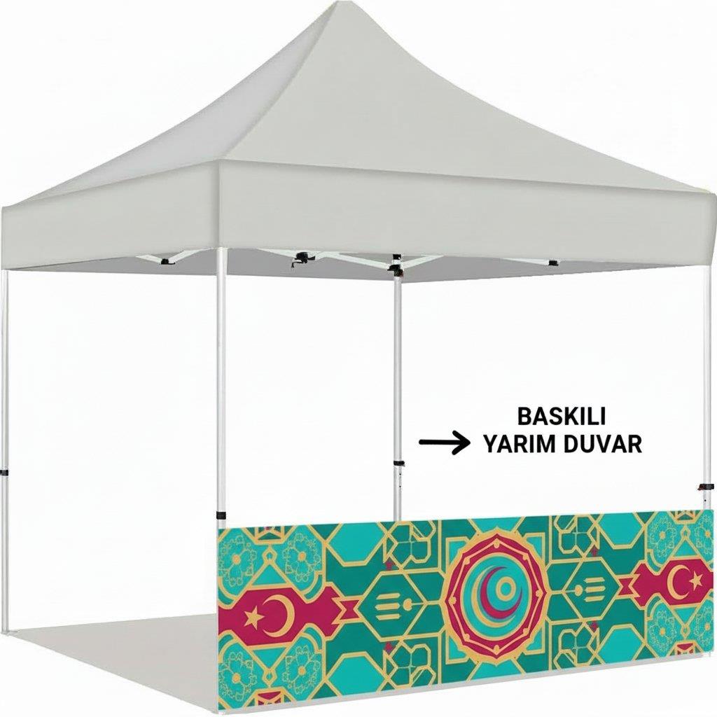 3x4.5 Gazebo Çadır Yarım Baskı