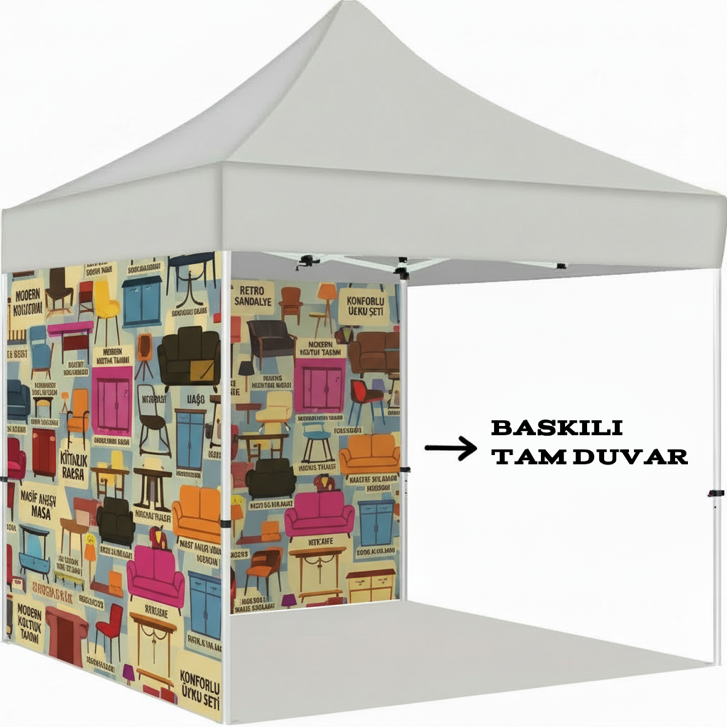 3x6 Gazebo Çadır Yan Duvar