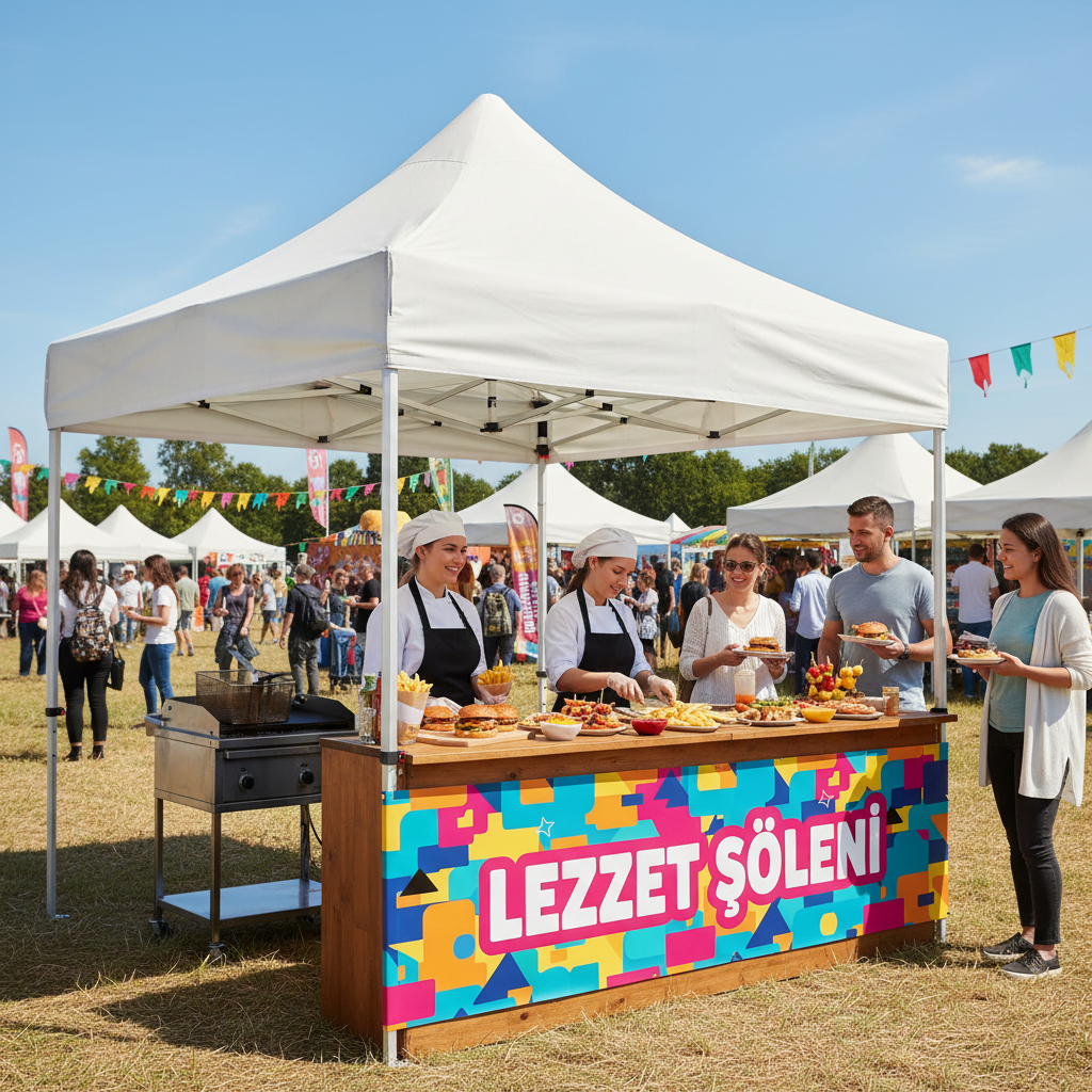 3x6 Gazebo Çadır Yarım Baskı