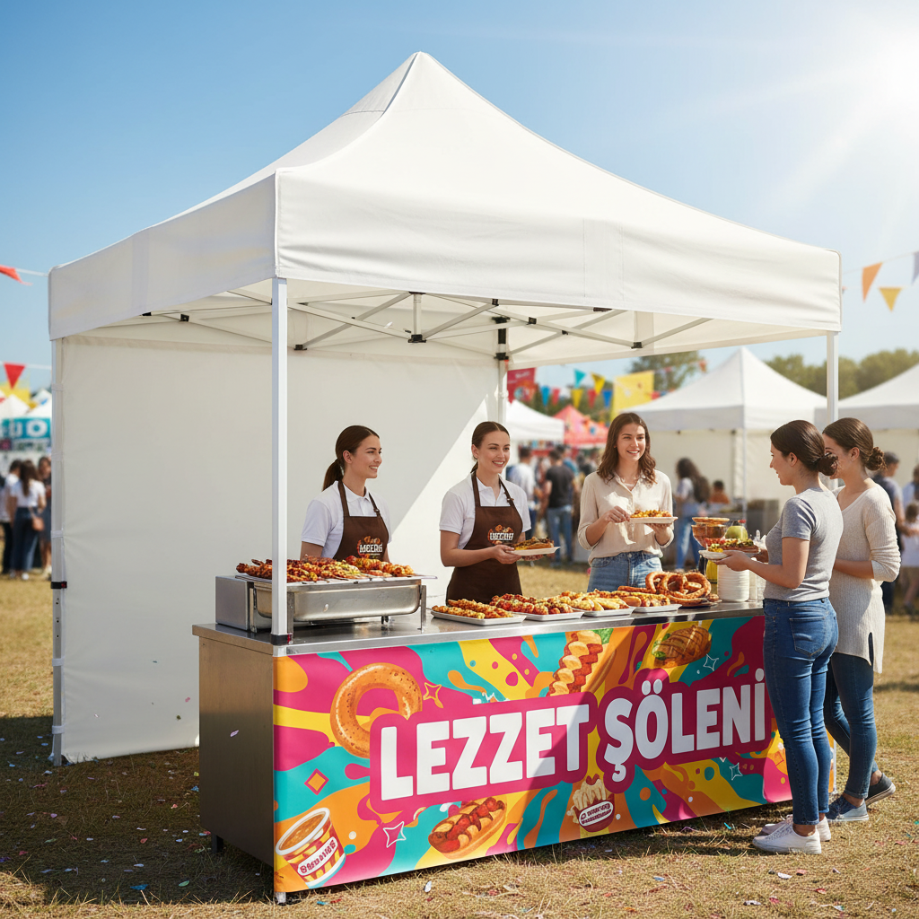 3x6 Gazebo Çadır Yarım Baskı