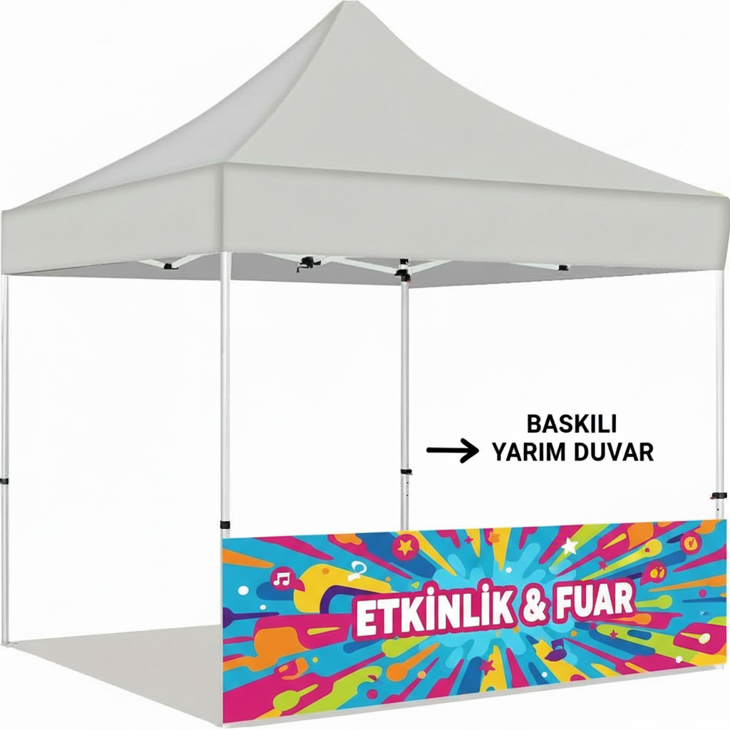 3x6 Gazebo Çadır Yarım Baskı