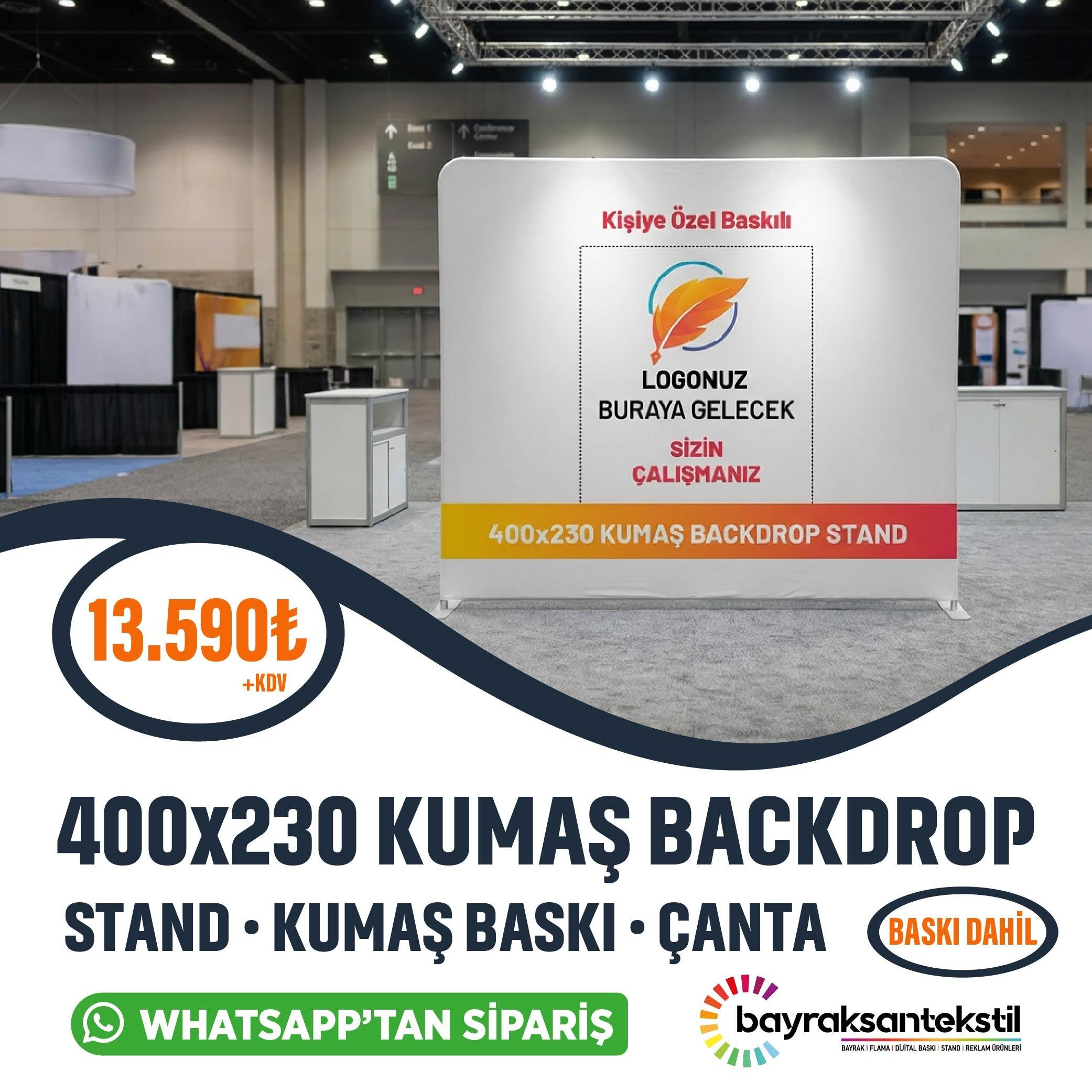 400x230 CM Kumaş Backdrop Stand