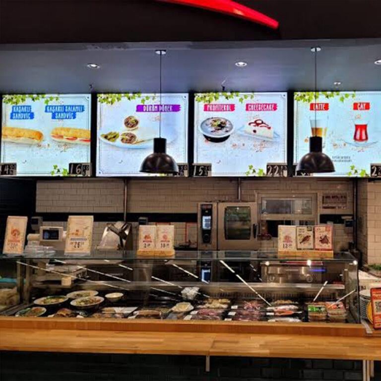 70×300 Cm Işıklı Menü Lightbox