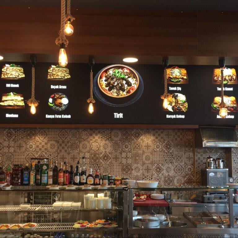 70×300 Cm Işıklı Menü Lightbox
